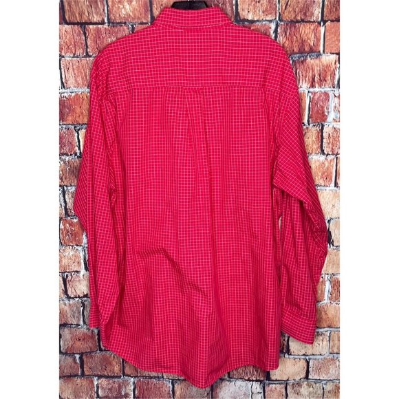 Atlanta Falcons ATL NFL Red Plaid Check Long Sleeve Button Front Shirt Men’s XL - Picture 3 of 4